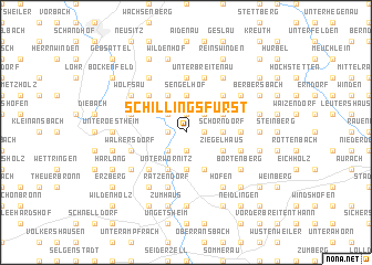 map of Schillingsfürst