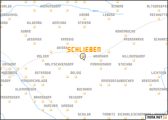 map of Schlieben