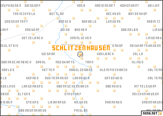 map of Schlitzenhausen