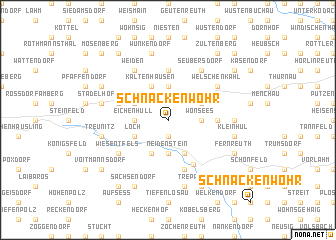 map of Schnackenwöhr