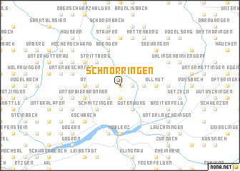 map of Schnörringen