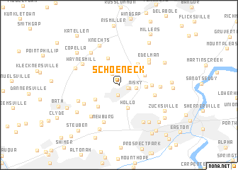 map of Schoeneck