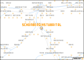 map of Schönberg im Stubaital