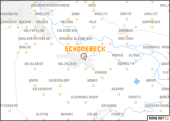 map of Schönebeck