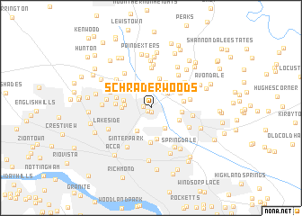 map of Schrader Woods