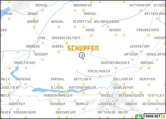 map of Schüpfen