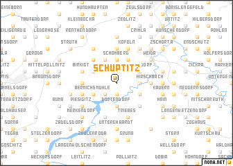 map of Schüptitz