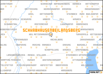 map of Schwabhausen bei Landsberg