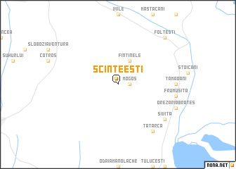 map of Scînteeşti