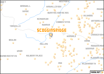 map of Scoggins Ridge