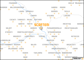 map of Scorţeni