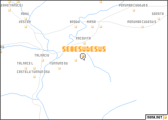 map of Sebeşu de Sus