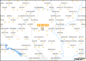 map of Šebrov