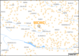 map of Šečimići