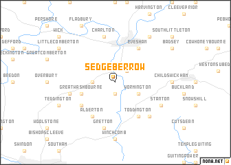 map of Sedgeberrow
