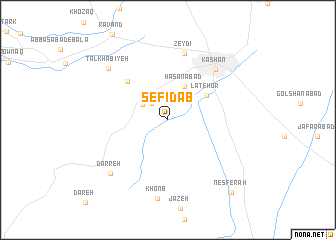 map of Sefīdāb
