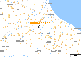 map of Sefīddārbon