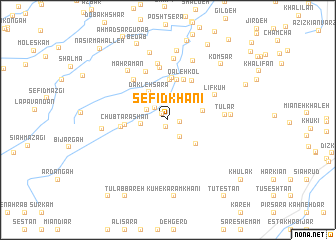 map of Sefīd Khānī