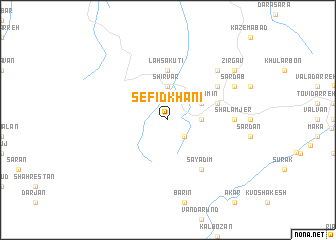 map of Sefīdkhānī