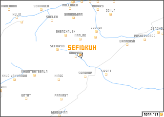 map of Sefīd Kūh