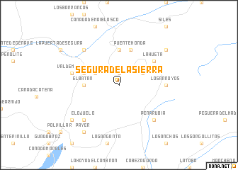 map of Segura de la Sierra