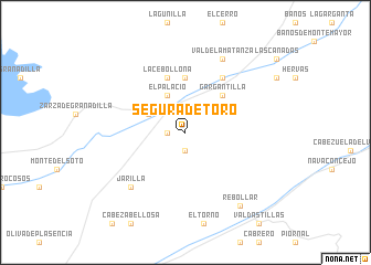 map of Segura de Toro