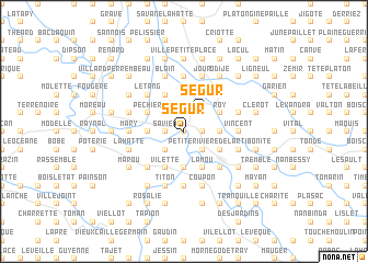 map of Ségur