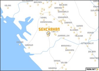 map of Seh Chāhān