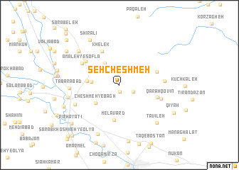 map of Seh Cheshmeh