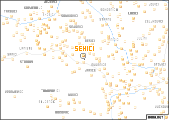 map of Šehići