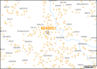 map of Šehovci
