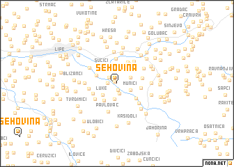 map of Šehovina