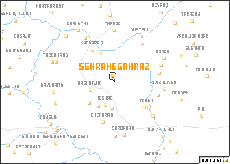 map of Seh Rāh-e Gahrāz