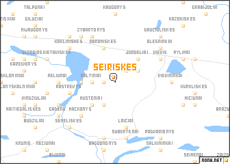 map of Seiriškės