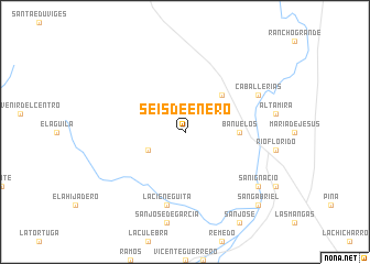 map of Seis de Enero