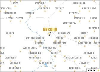 map of Sękowo