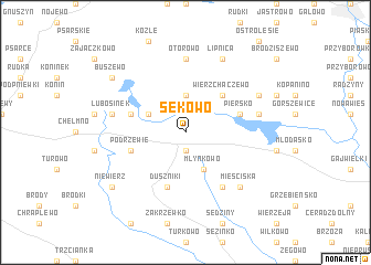 map of Sękowo