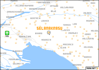 map of Sela na Krasu