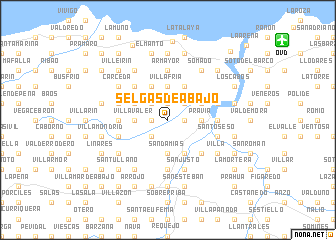 map of Selgas de Abajo