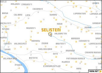 map of Selişteni