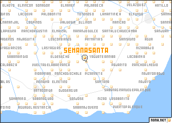 map of Semana Santa