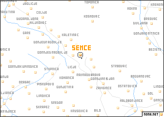 map of Semče