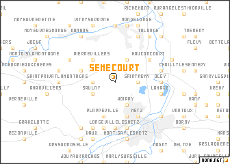 map of Semécourt