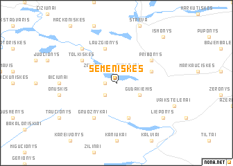 map of Semeniškės