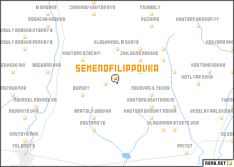 map of Semëno-Filippovka