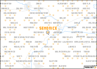 map of Semonice