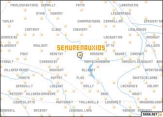 map of Semur-en-Auxios