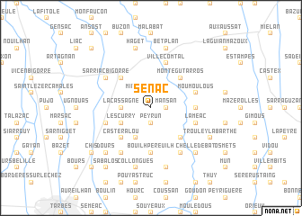 map of Sénac