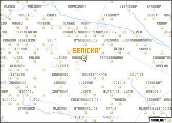 map of Senička