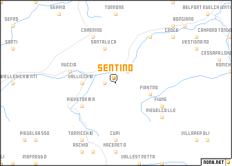 map of Sentino